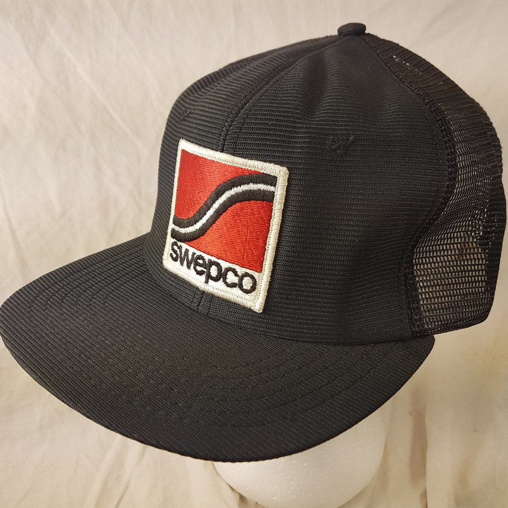 SWEPCO Trucker Hat Snapback Baseball Vintage 80s Patch Cap Retro Brim USA MADE